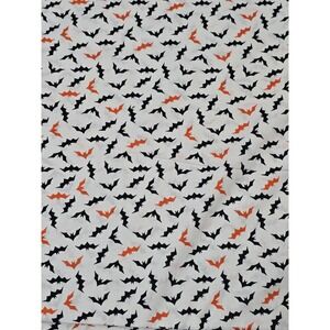 Halloween Bat Fabric Joann Cotton Orange Black White Craft Sewing Material‎